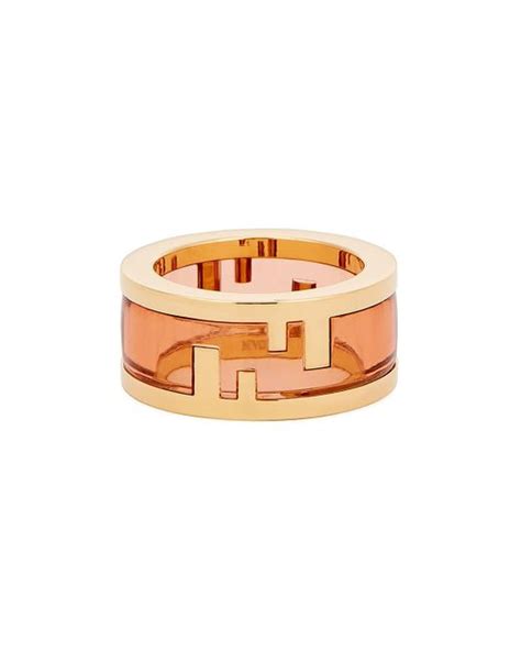 fendi pink and gold ring|Fendi gold rings uk.